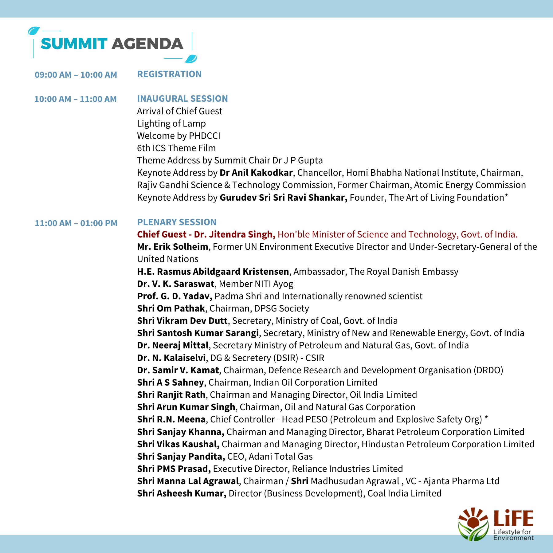 Summit agenda page 1 of 4